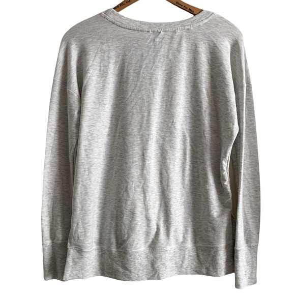 Yogalicious Split Hem Gray Pull over Top size Medium - Picture 2 of 15